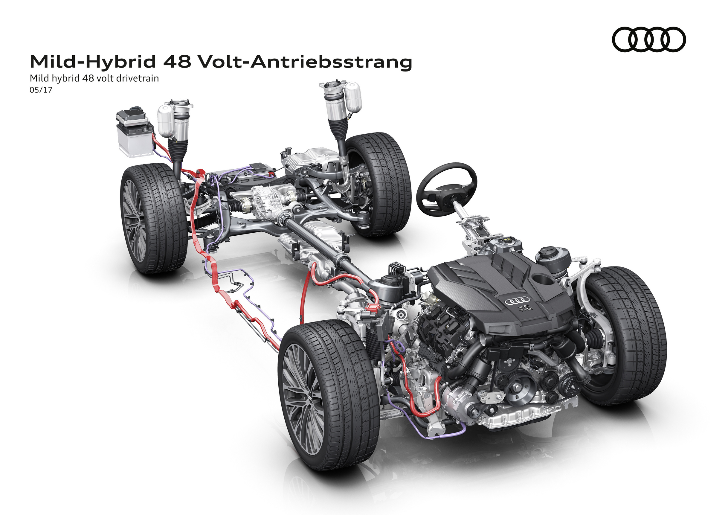 Neuer Audi A8 erhält serienmäßig Mild-Hybrid-Antriebsstrang